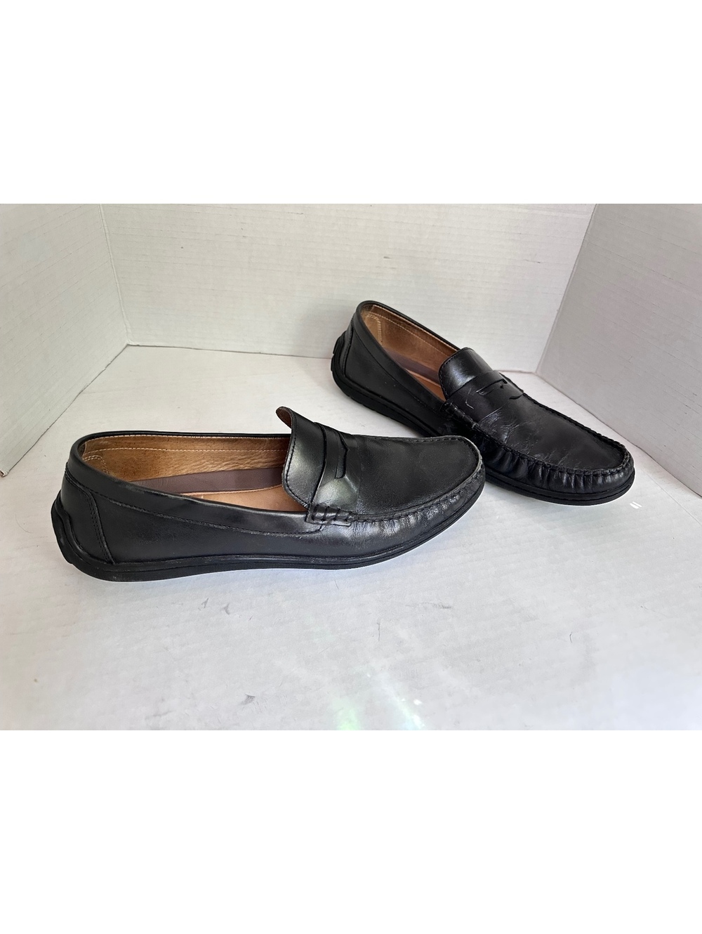 Johnston & Murphy Nichols Penny Loafer Black Full Grain Leather size 12M